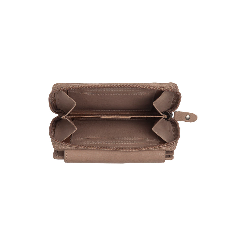Leather Wallet Taupe Orveta