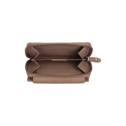 Portefeuille en Cuir Taupe Orveta