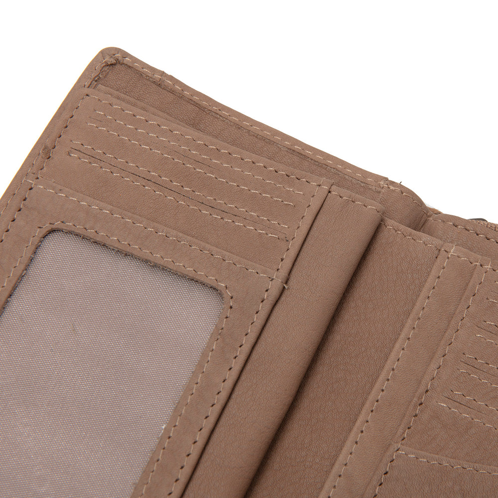 Leather Wallet Taupe Orveta
