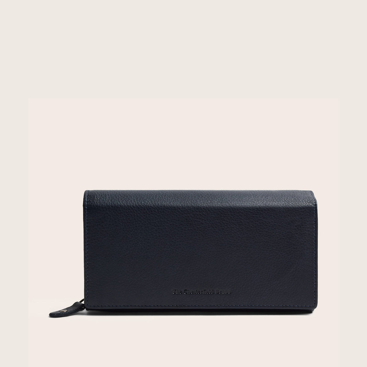 Leder Geldbörse Navy Valetta