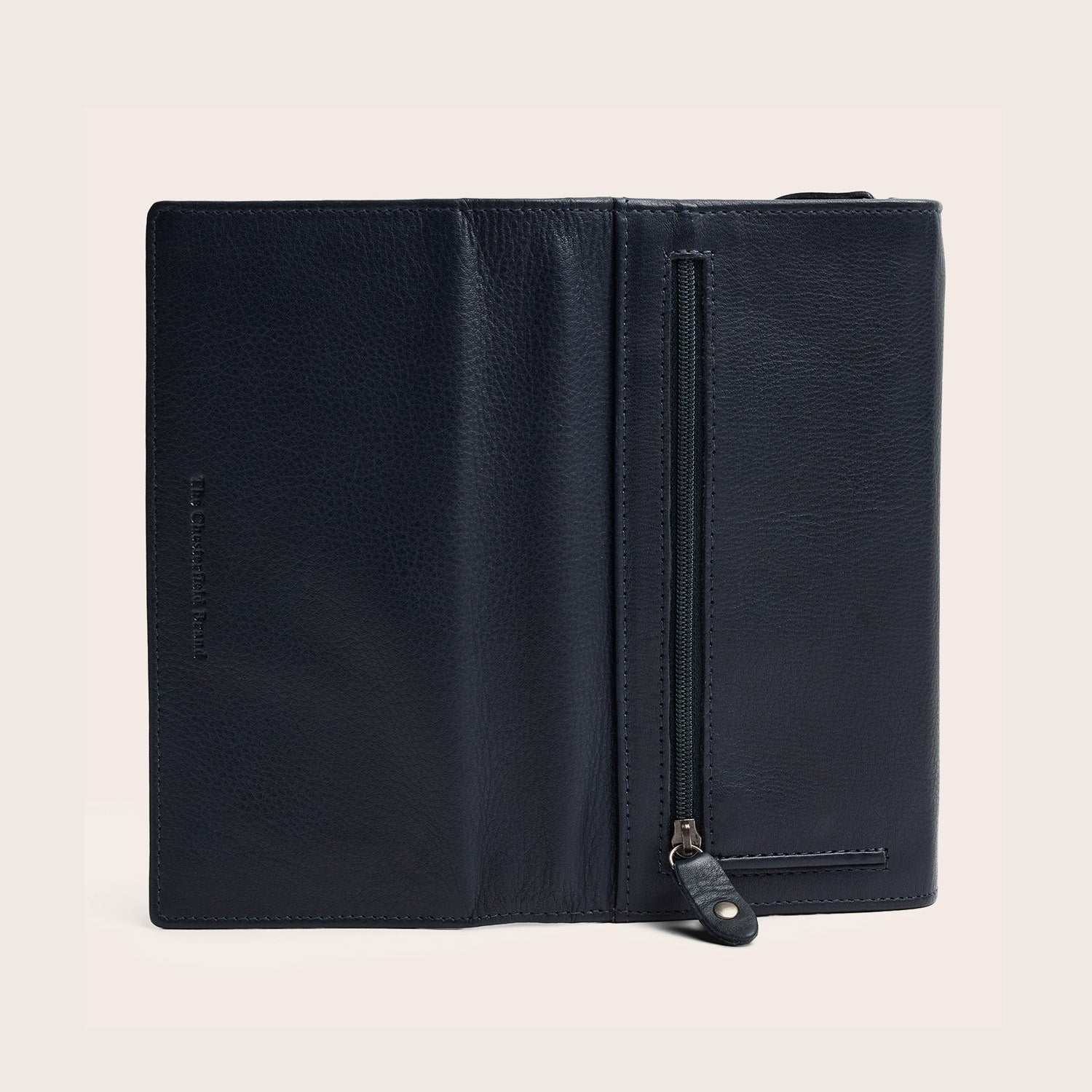 Leder Geldbörse Navy Valetta
