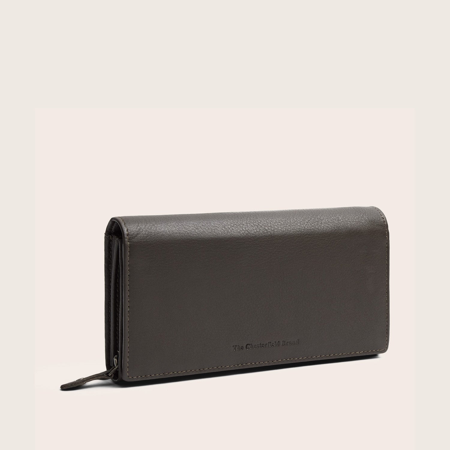 Portefeuille en Cuir Gris Argile Valetta