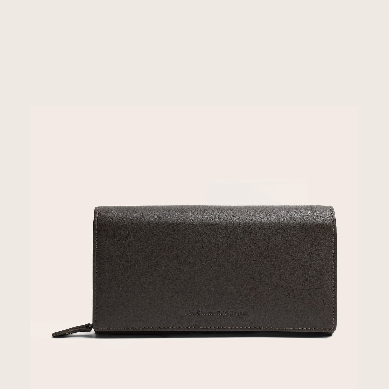 Portefeuille en Cuir Gris Argile Valetta