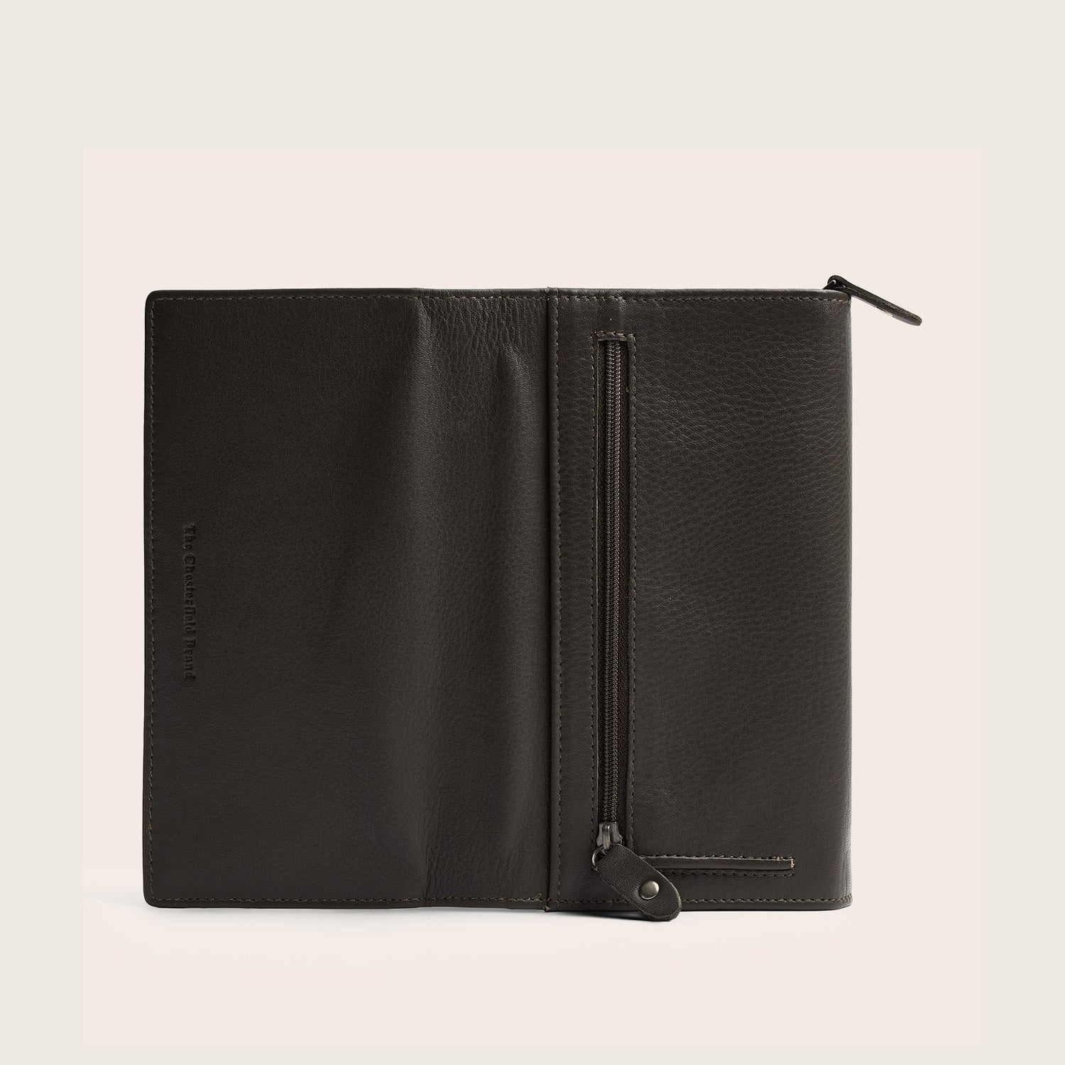 Portefeuille en Cuir Gris Argile Valetta