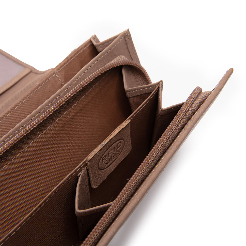 Leather Wallet Taupe Valetta