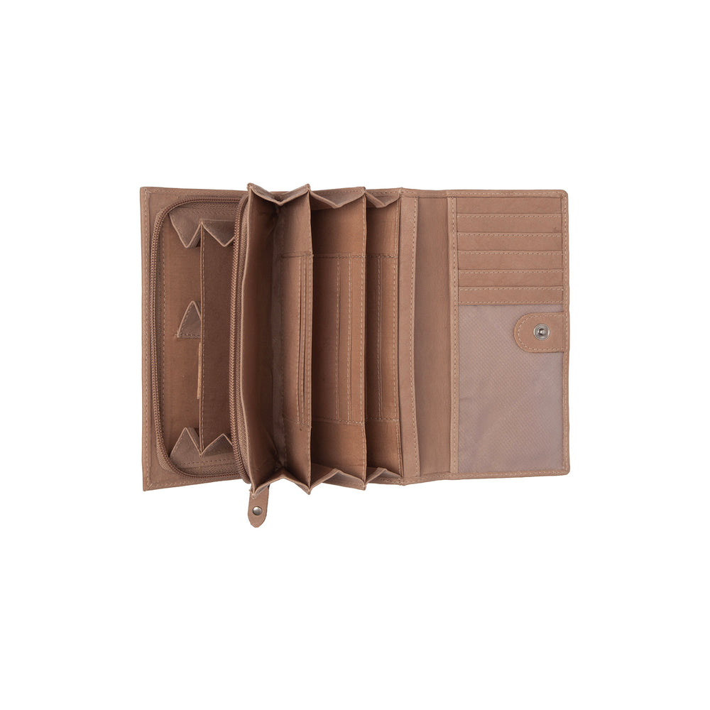 Leather Wallet Taupe Valetta