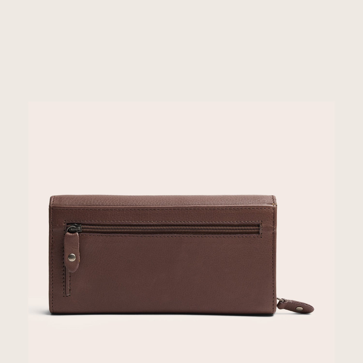 Leder Geldbörse Dunkles Taupe Valetta