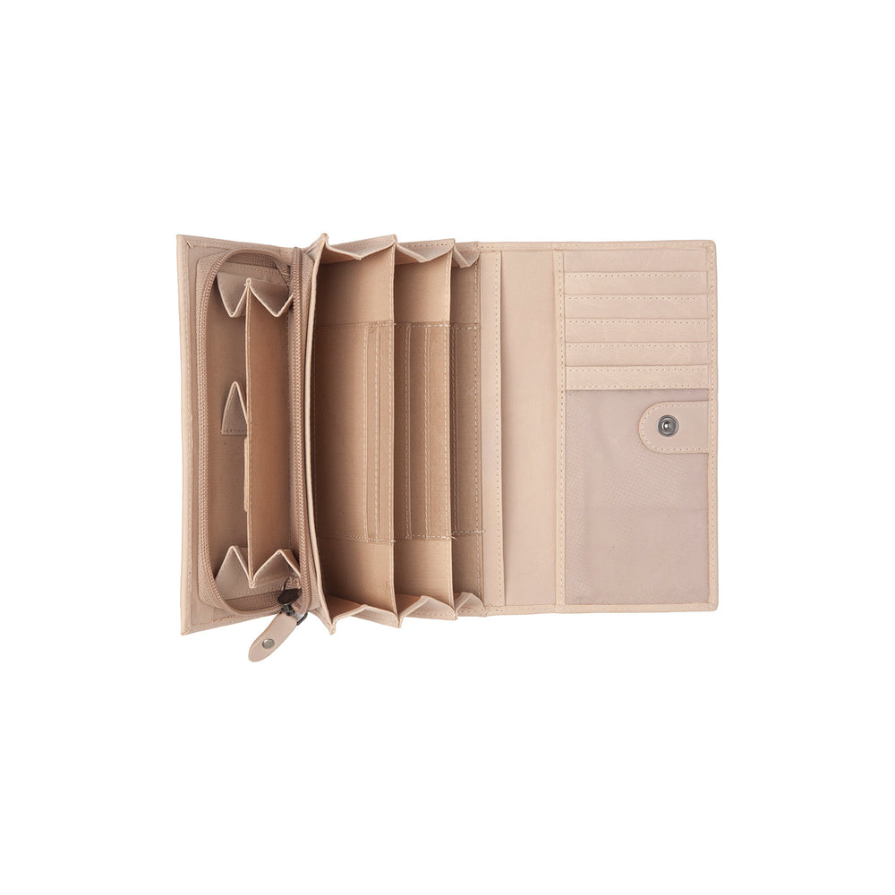 Leather Wallet Beige Valetta