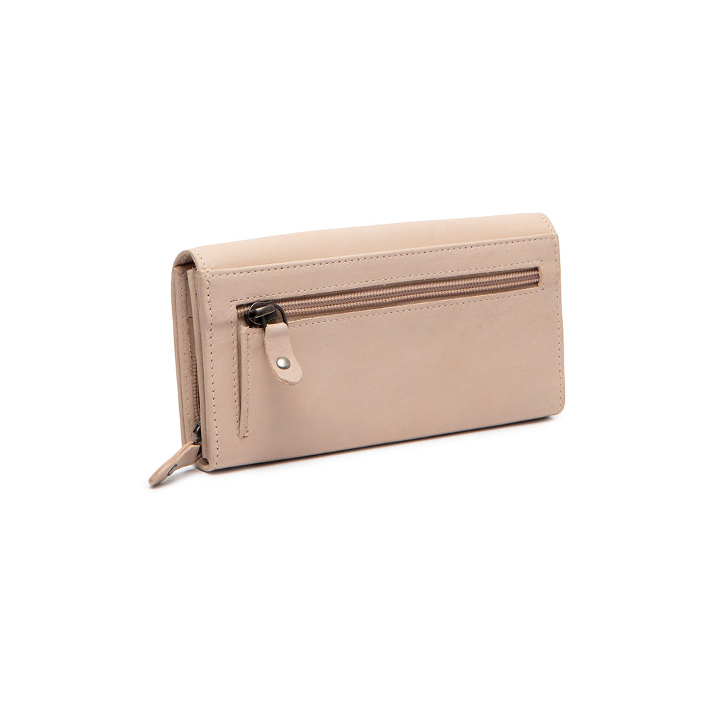 Leather Wallet Beige Valetta