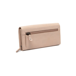 Leder Geldbörse Beige Valetta