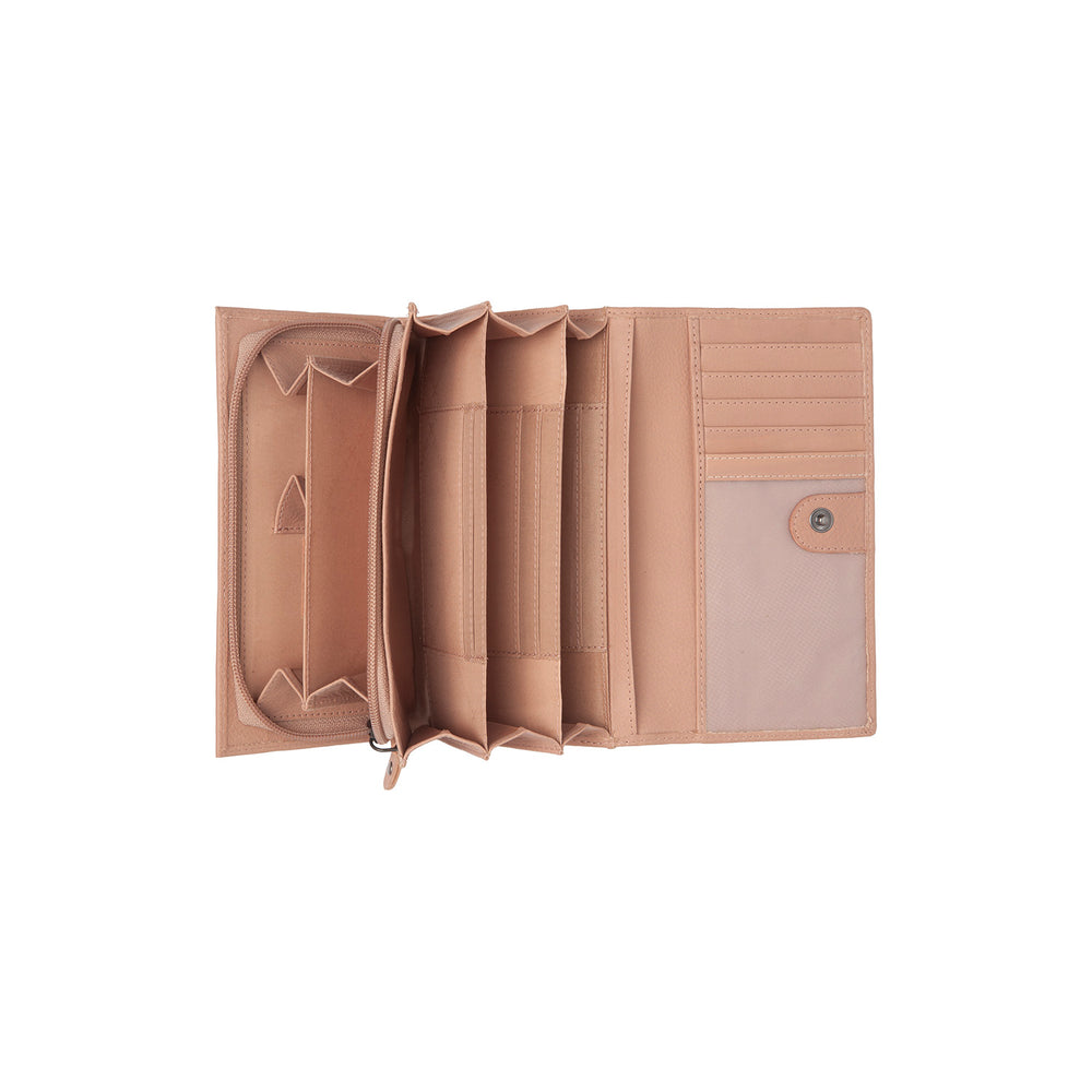 Leather Wallet Vintage Rose Valetta
