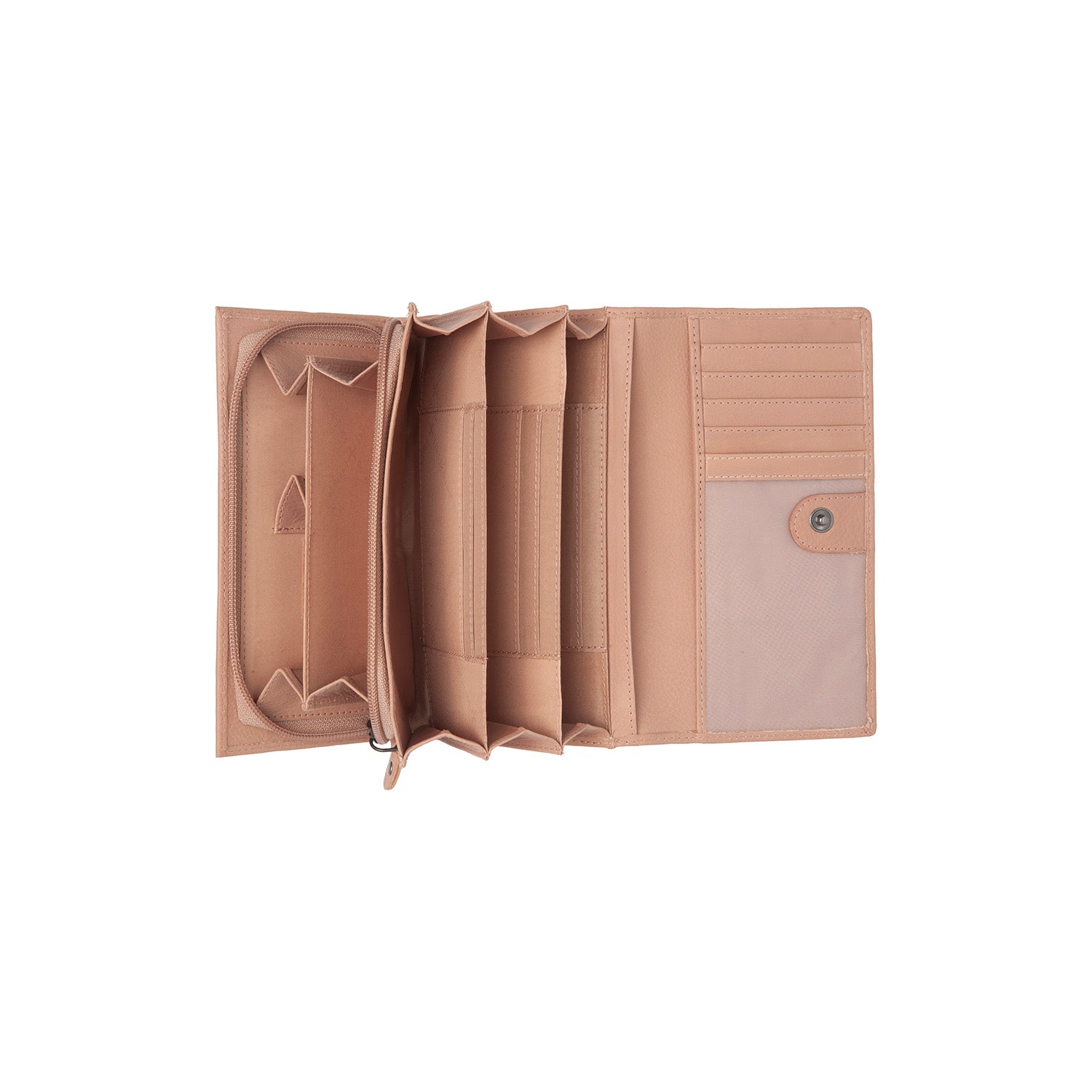 Portefeuille en Cuir Rose Vintage Valetta