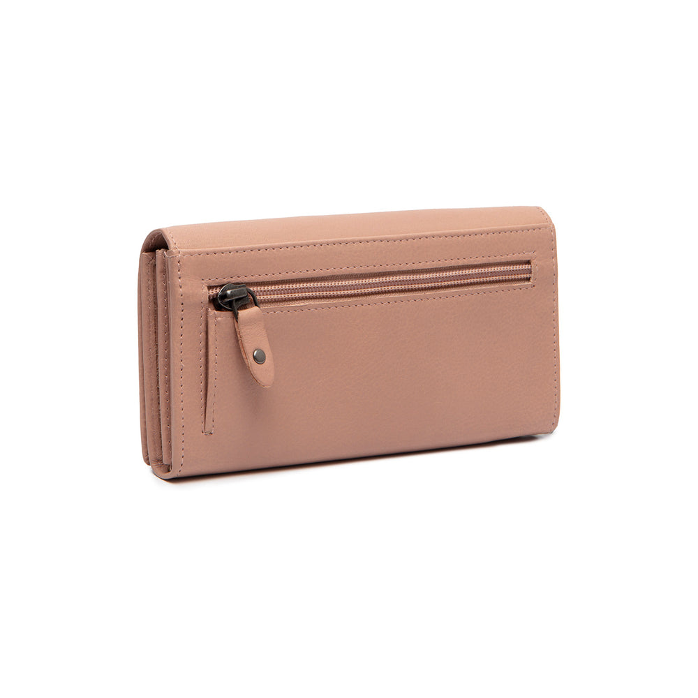 Leather Wallet Vintage Rose Valetta