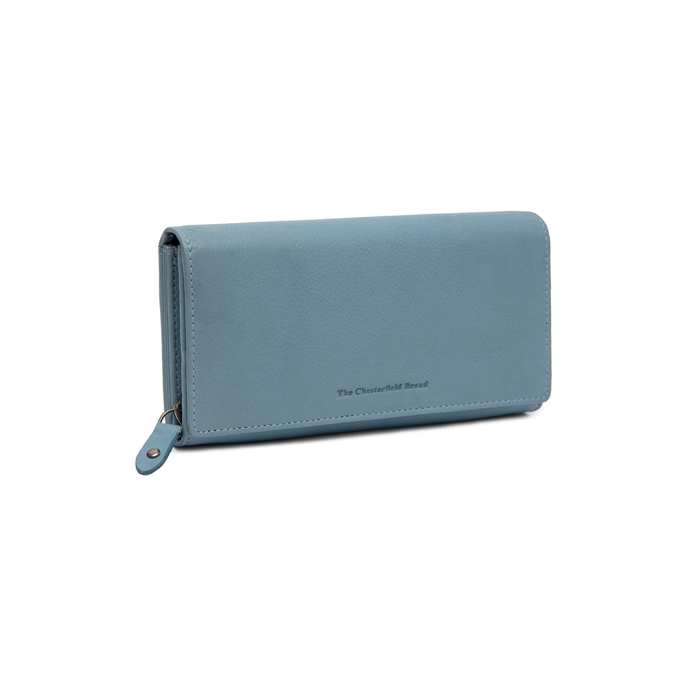 Leather Wallet Sky Blue Valetta