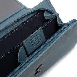 Portefeuille en Cuir Sky Blue Valetta