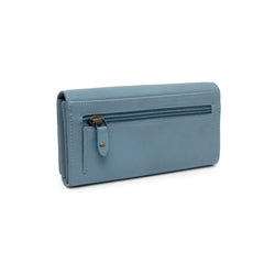Portefeuille en Cuir Sky Blue Valetta