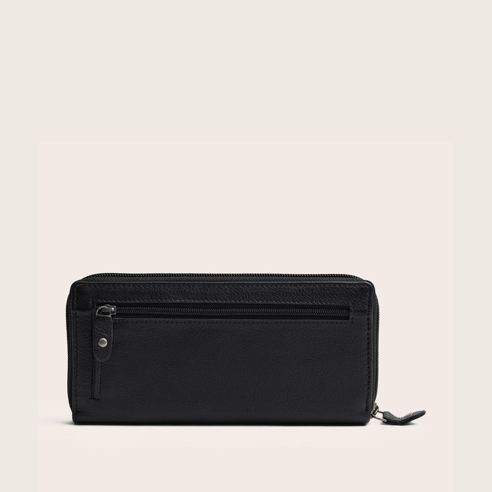 Leder Geldbörse Schwarz Mirelle