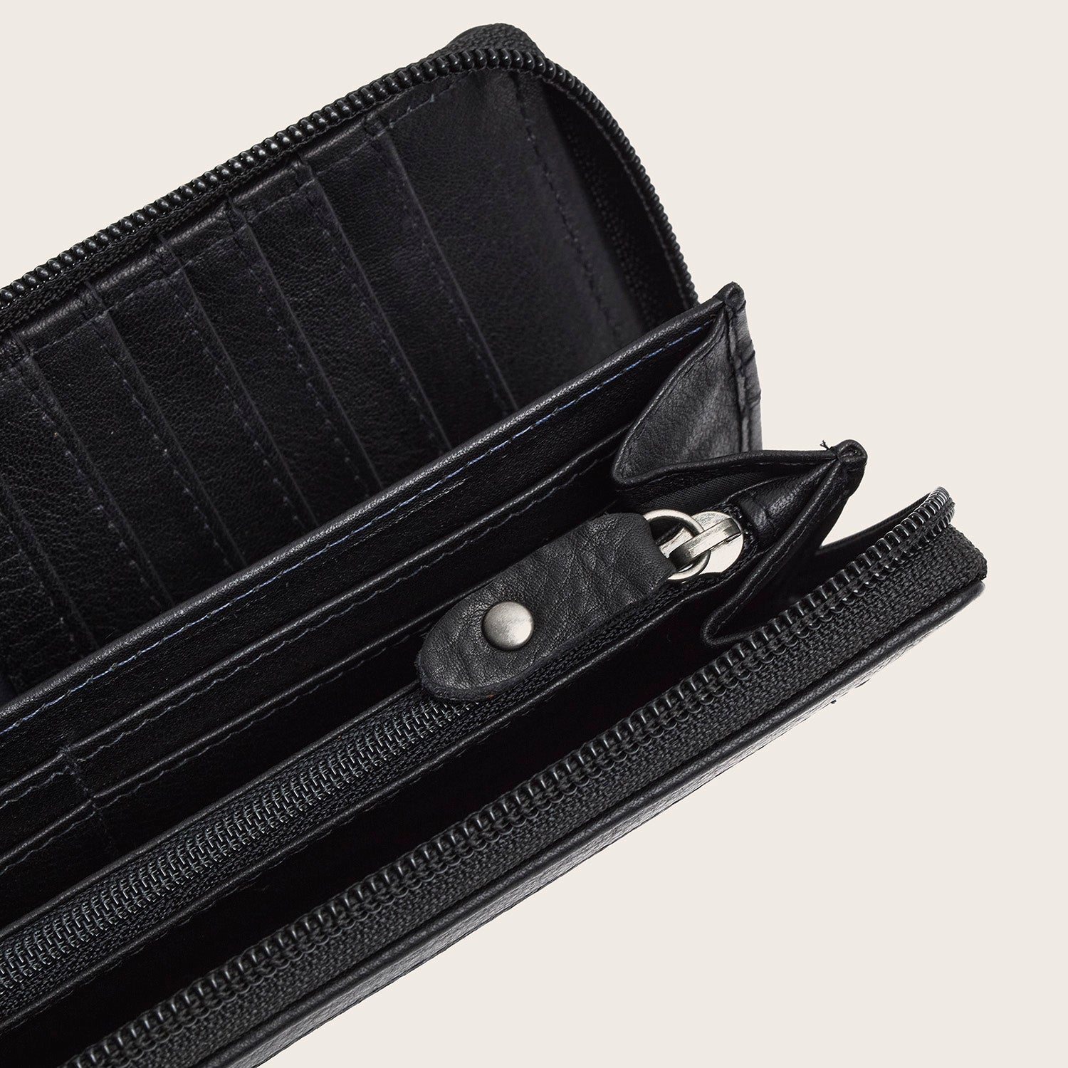 Leder Geldbörse Schwarz Mirelle