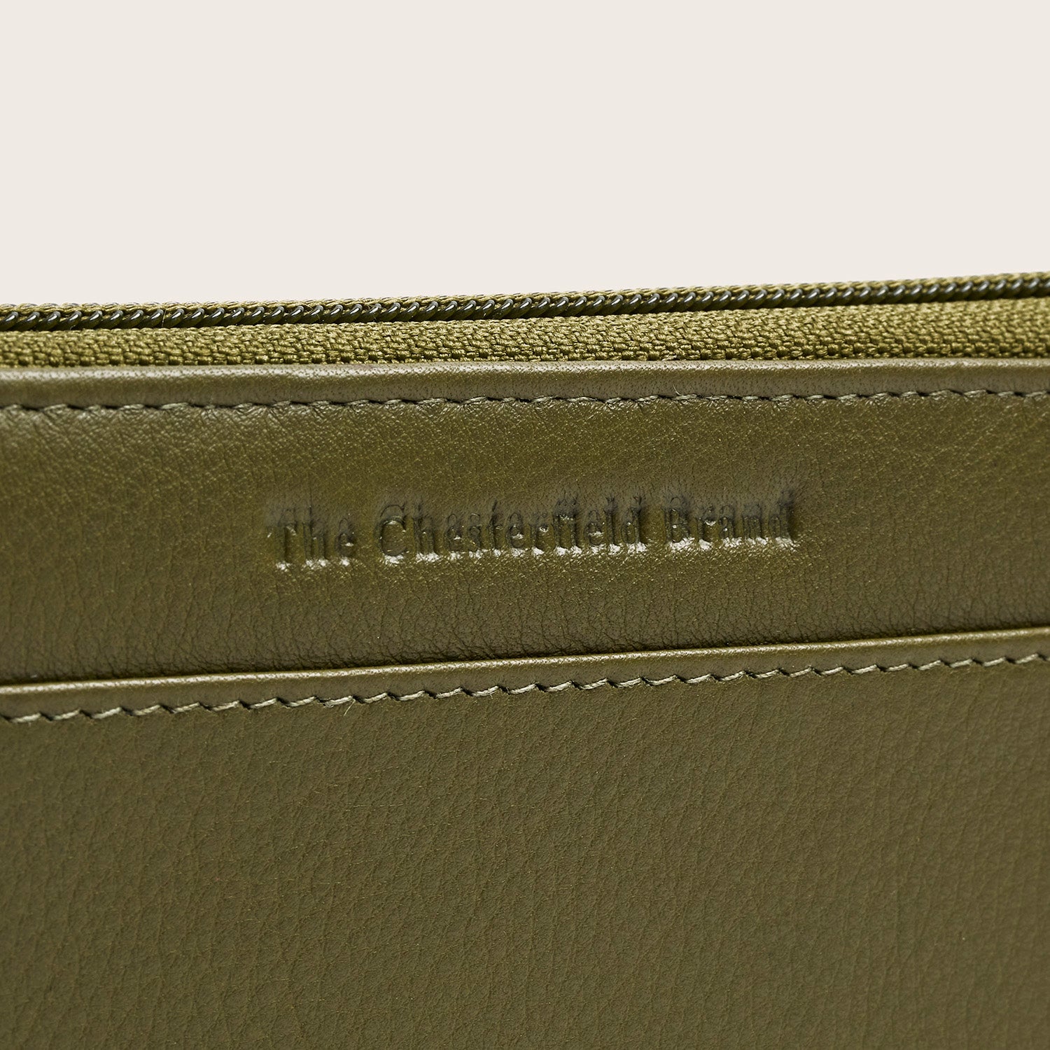 Leder Geldbörse Olivgrün Mirelle