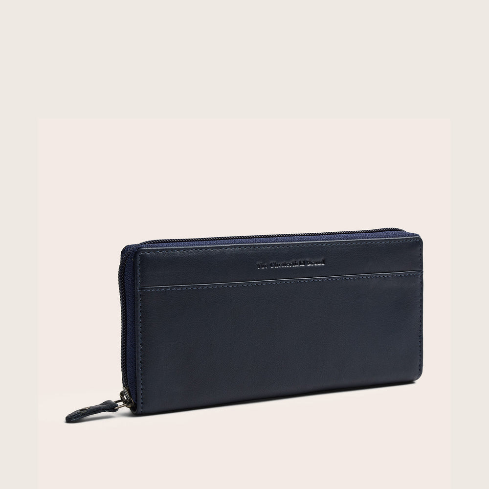 Leder Geldbörse Navy Mirelle