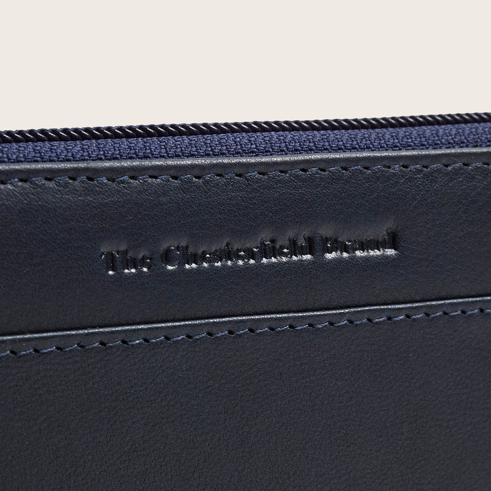 Leder Geldbörse Navy Mirelle