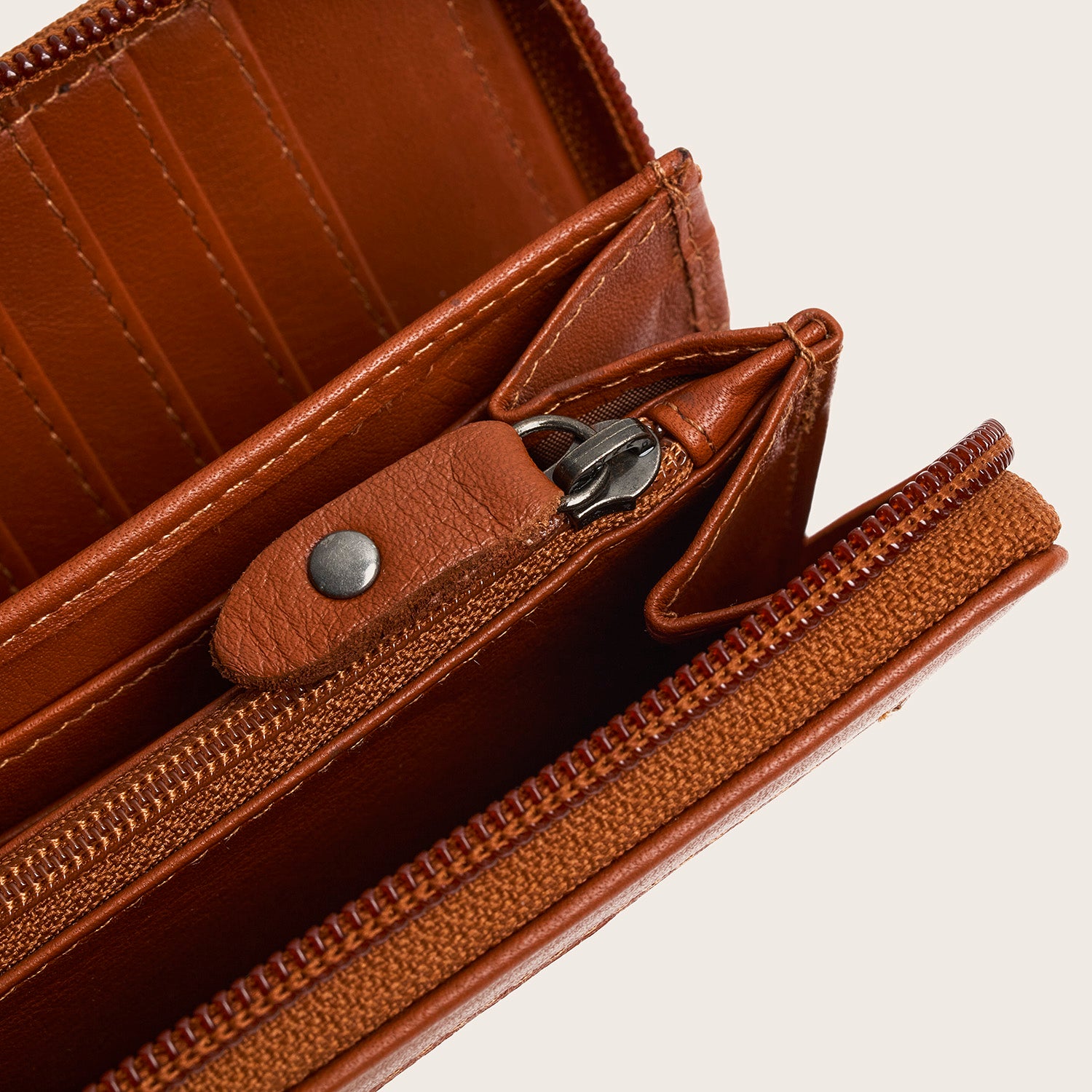 Leder Geldbörse Cognac Mirelle
