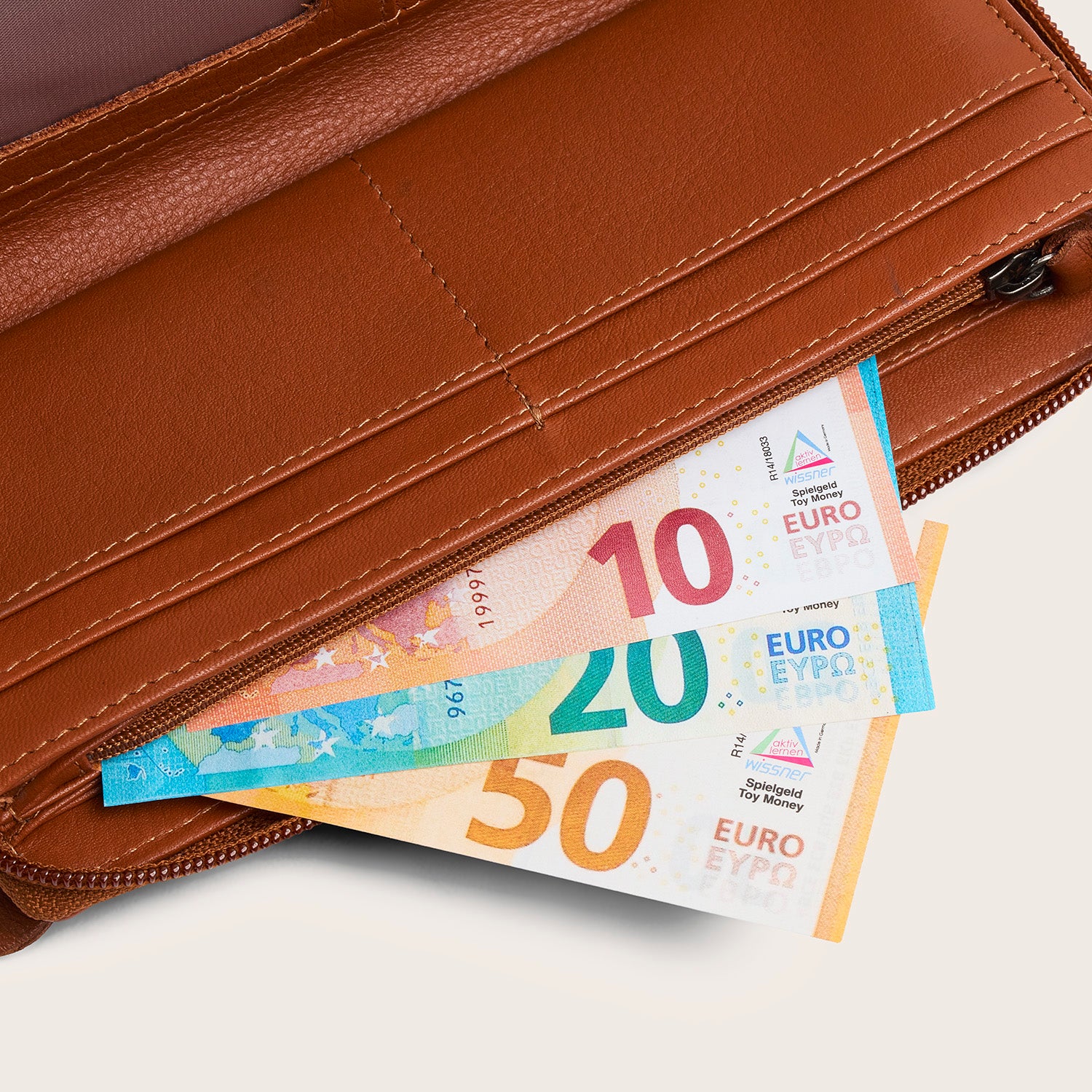 Leder Geldbörse Cognac Mirelle