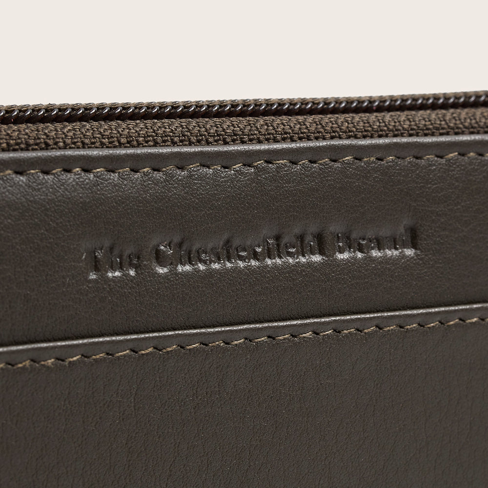 Leder Geldbörse Lehmgrau Mirelle