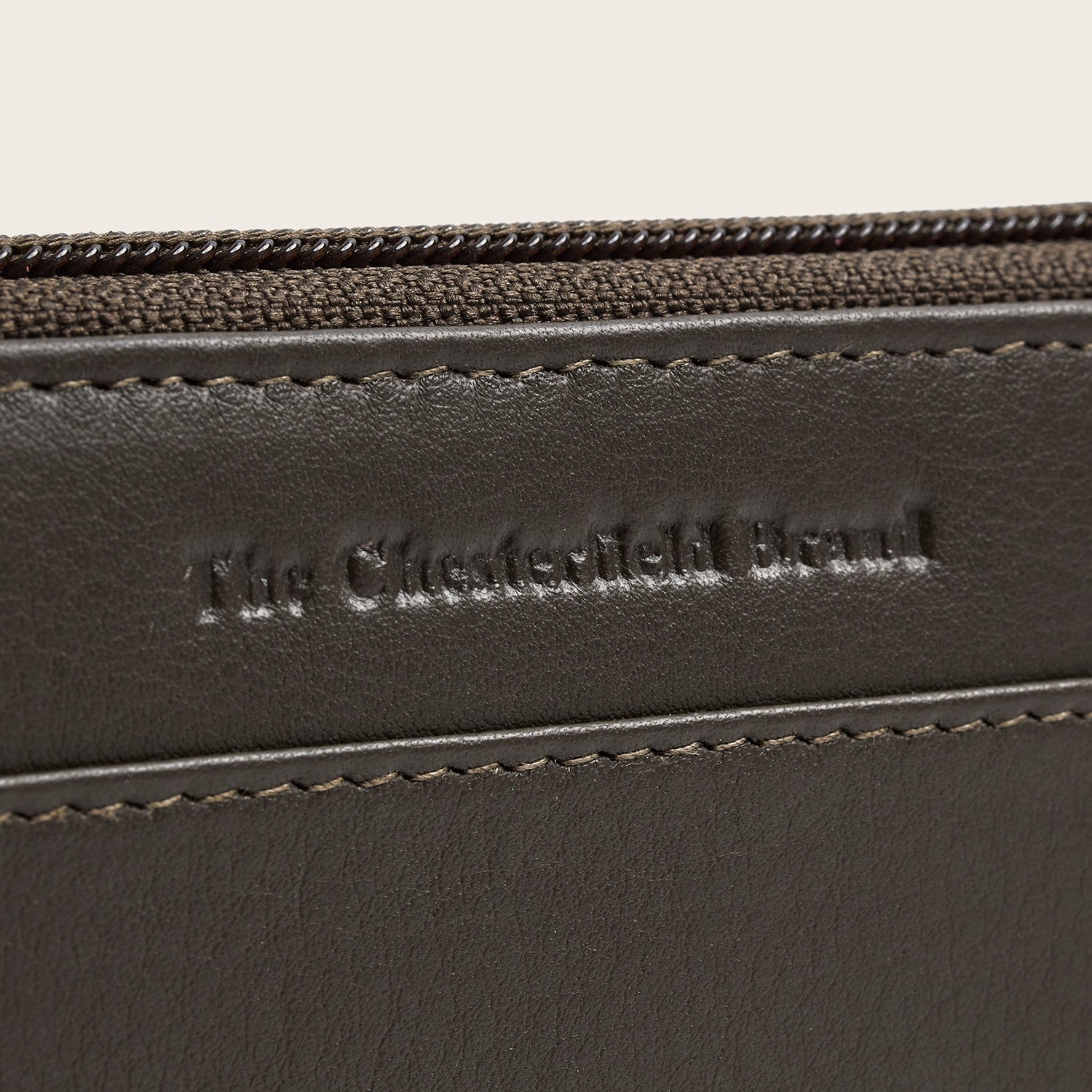 Leder Geldbörse Lehmgrau Mirelle