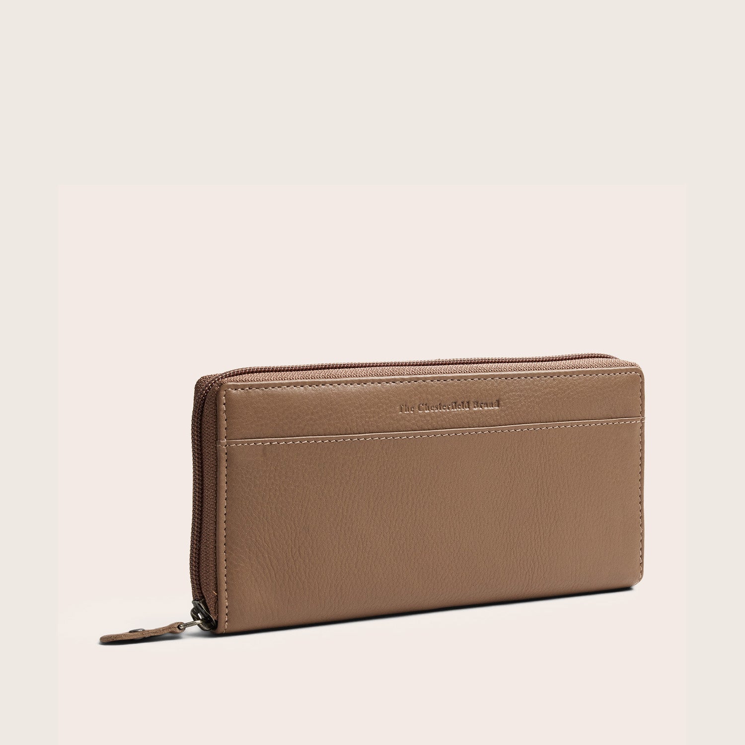 Leder Geldbörse Taupe Mirelle