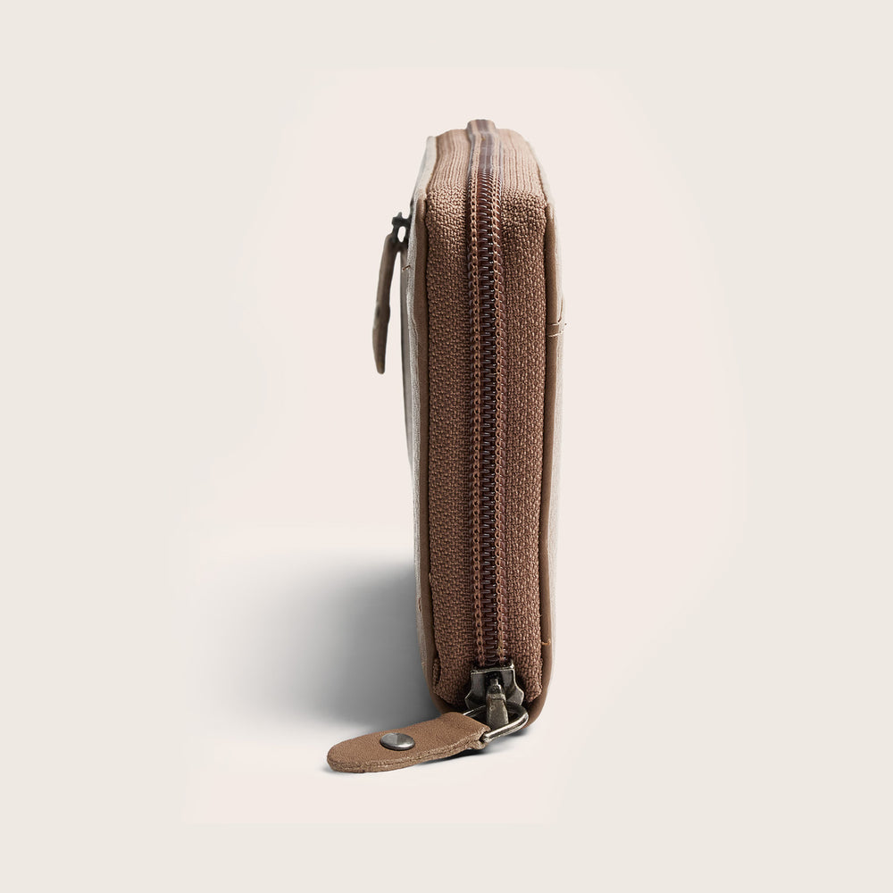 Leder Geldbörse Taupe Mirelle