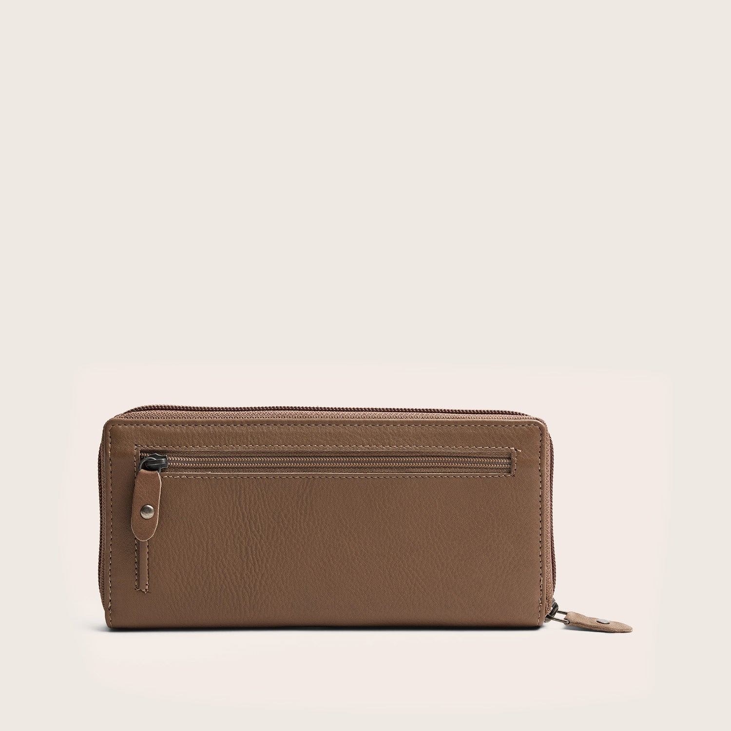 Leder Geldbörse Taupe Mirelle