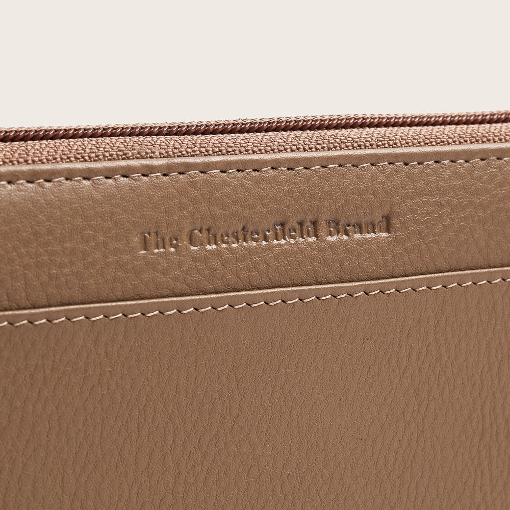 Leder Geldbörse Taupe Mirelle