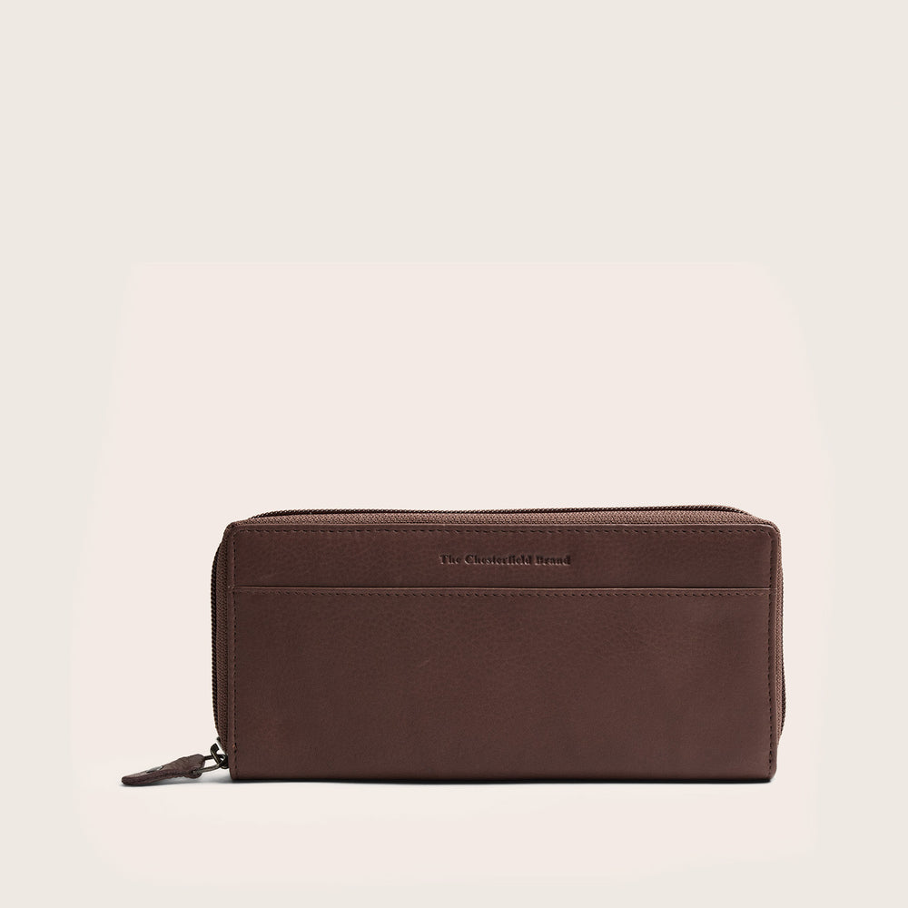 Leder Geldbörse Dunkles Taupe Mirelle