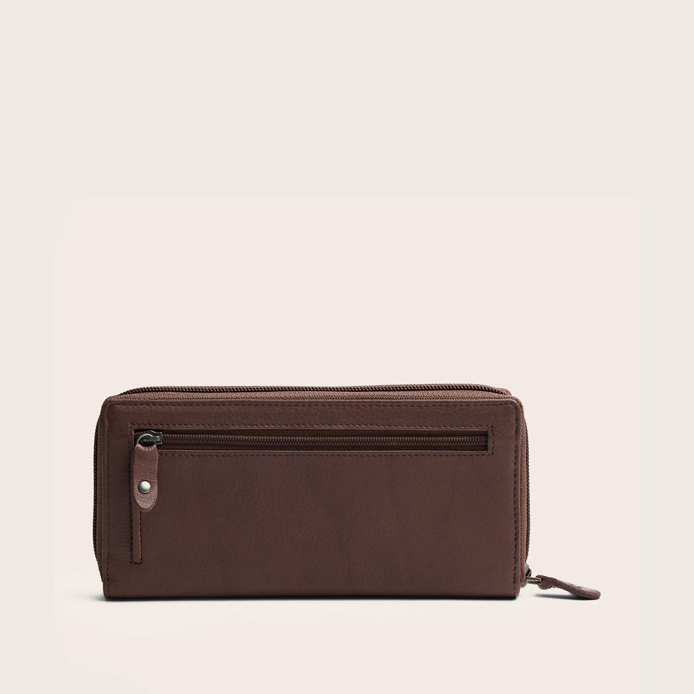 Leder Geldbörse Dunkles Taupe Mirelle