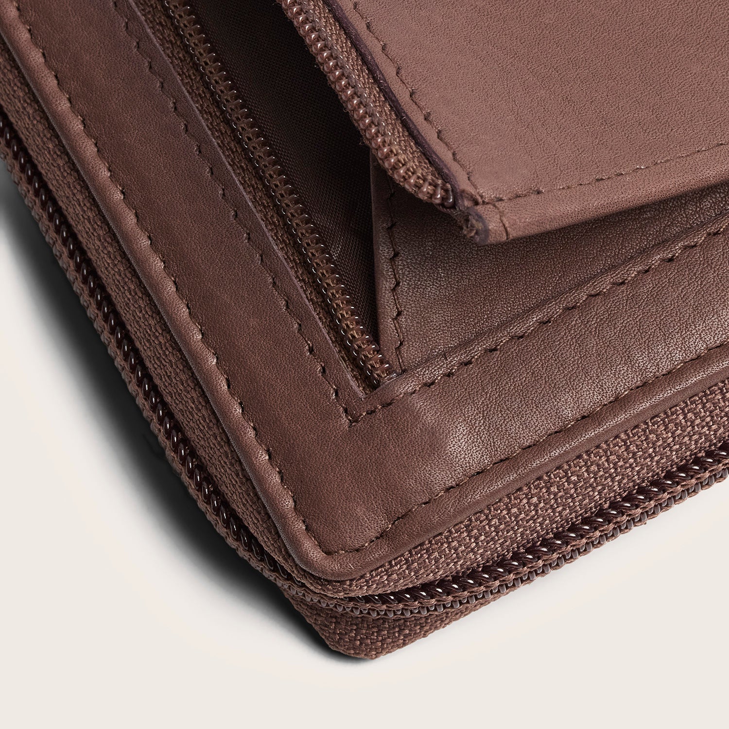 Leder Geldbörse Dunkles Taupe Mirelle
