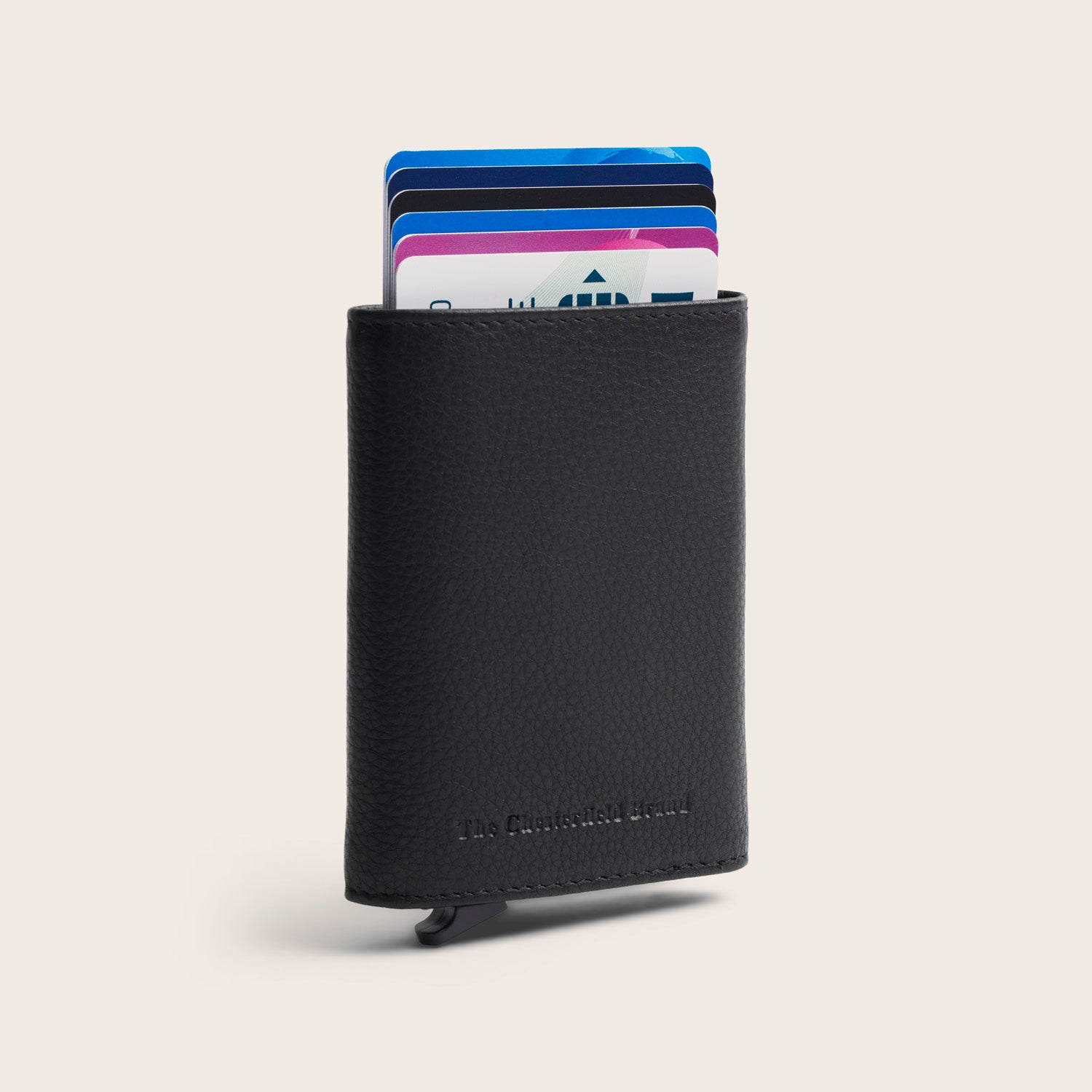 Leather Card Holder Black Junia