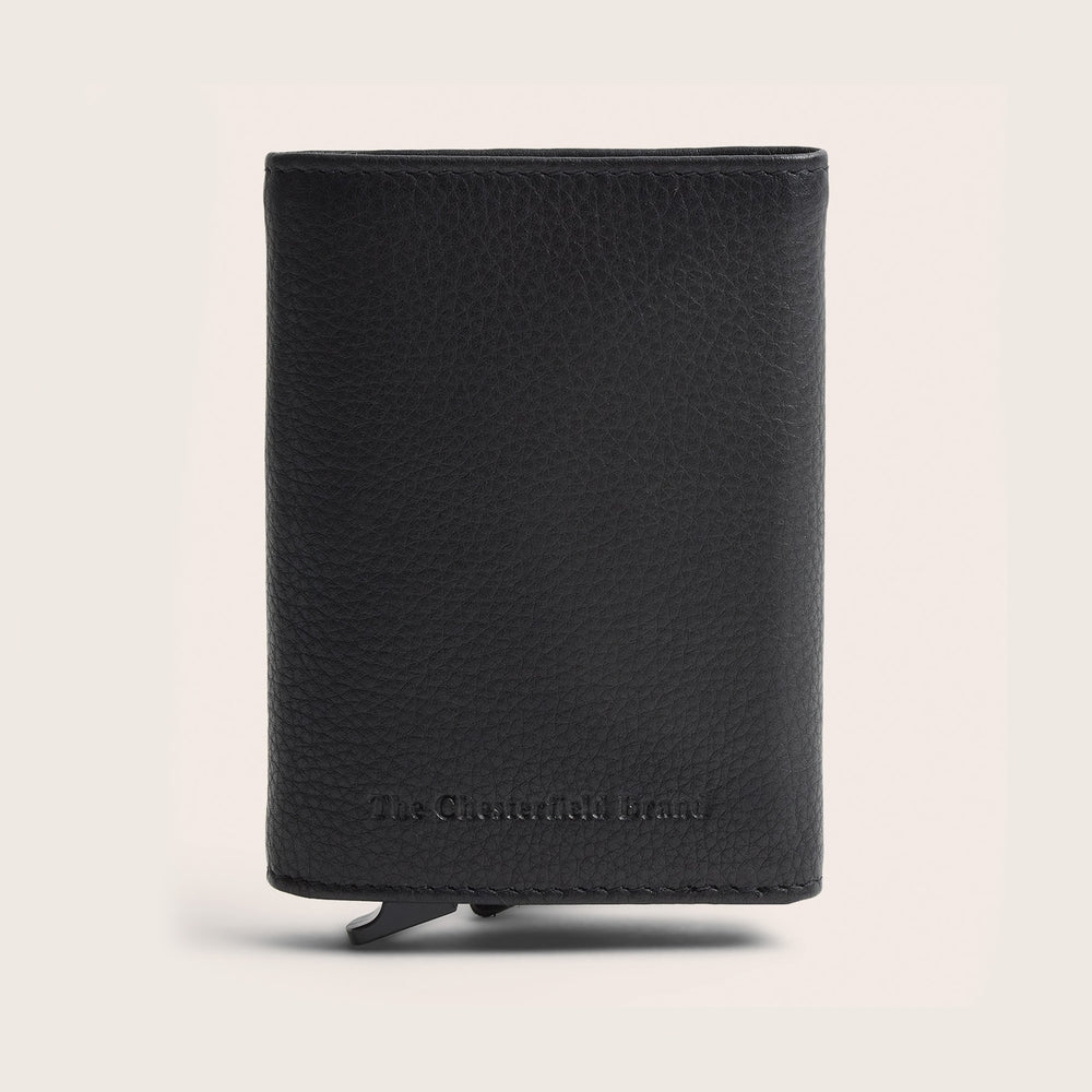 Leather Card Holder Black Junia