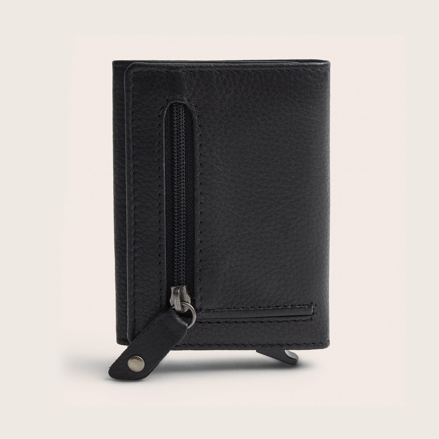 Leather Card Holder Black Junia