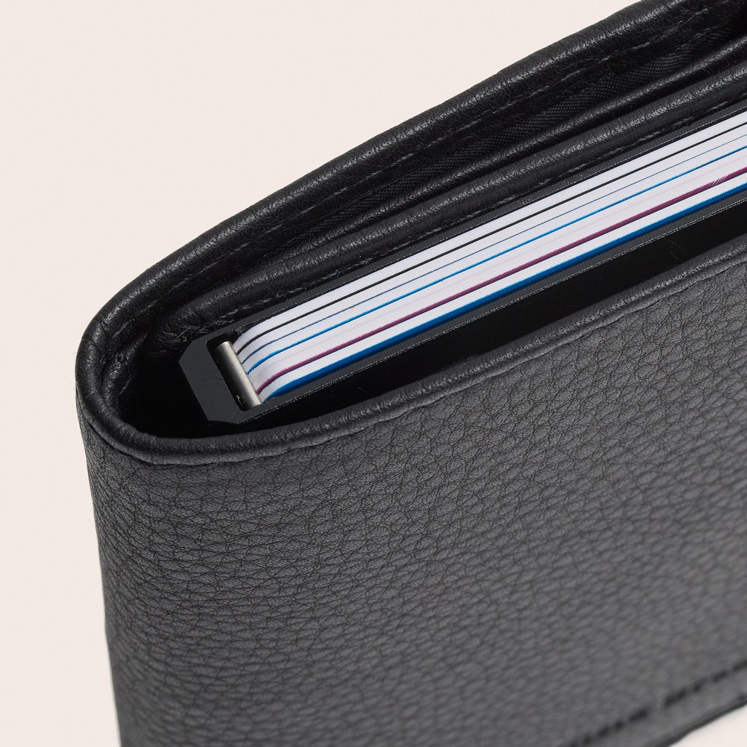 Leather Card Holder Black Junia