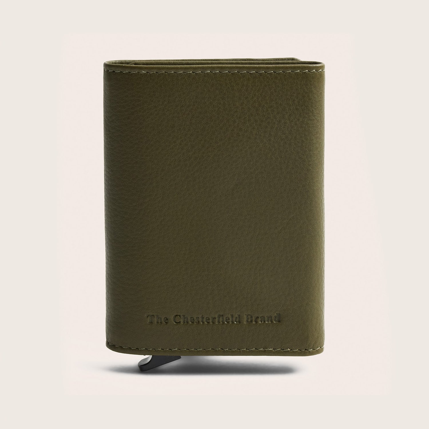 Leather Card Holder Olive Green Junia