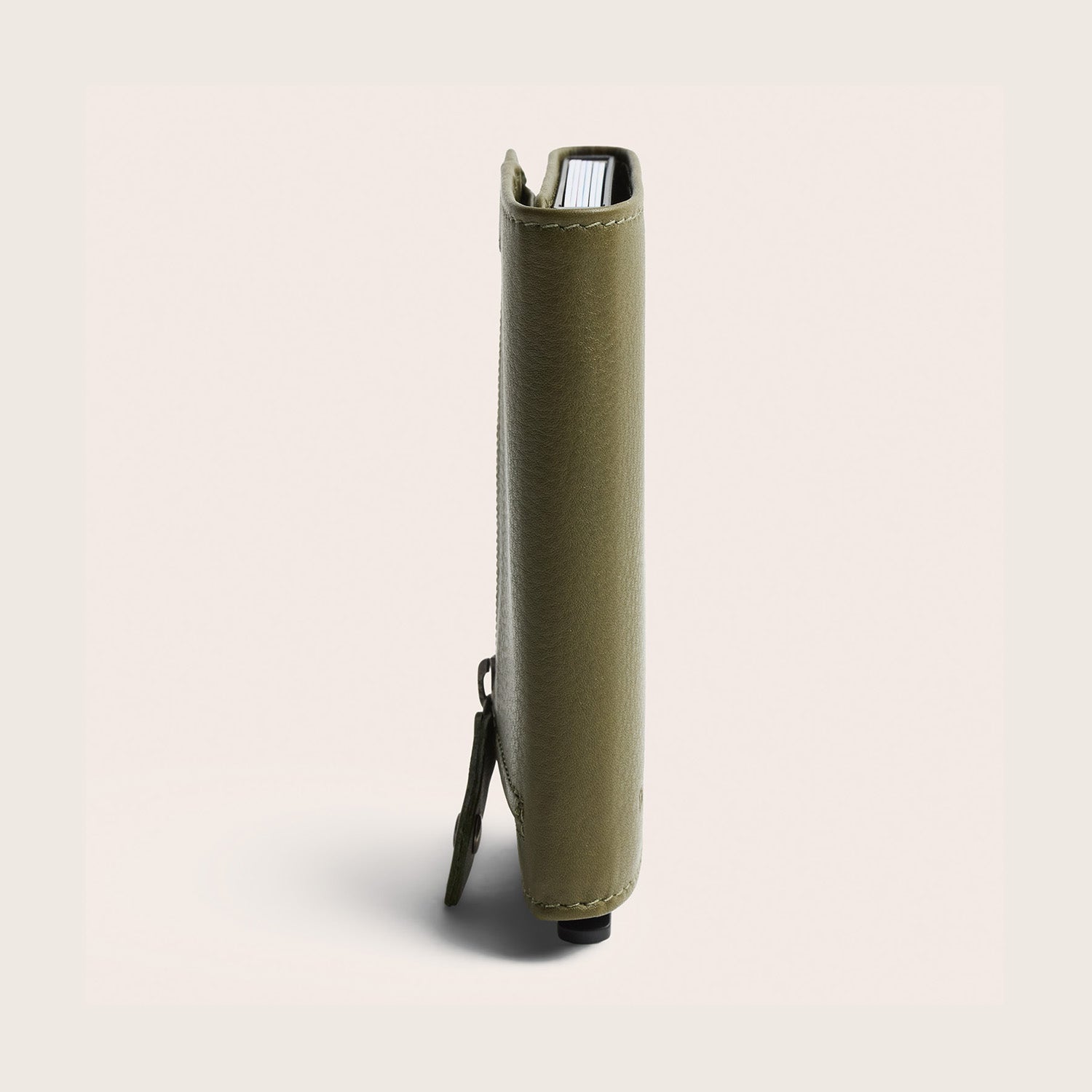 Leather Card Holder Olive Green Junia