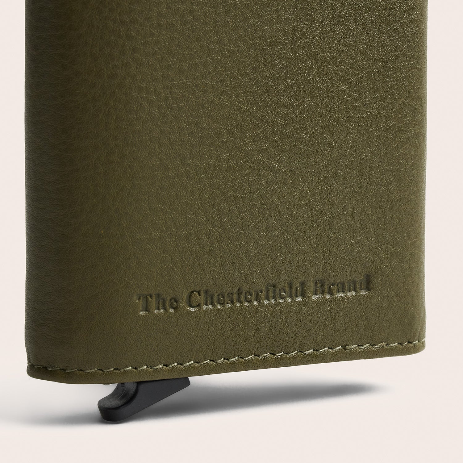 Leather Card Holder Olive Green Junia