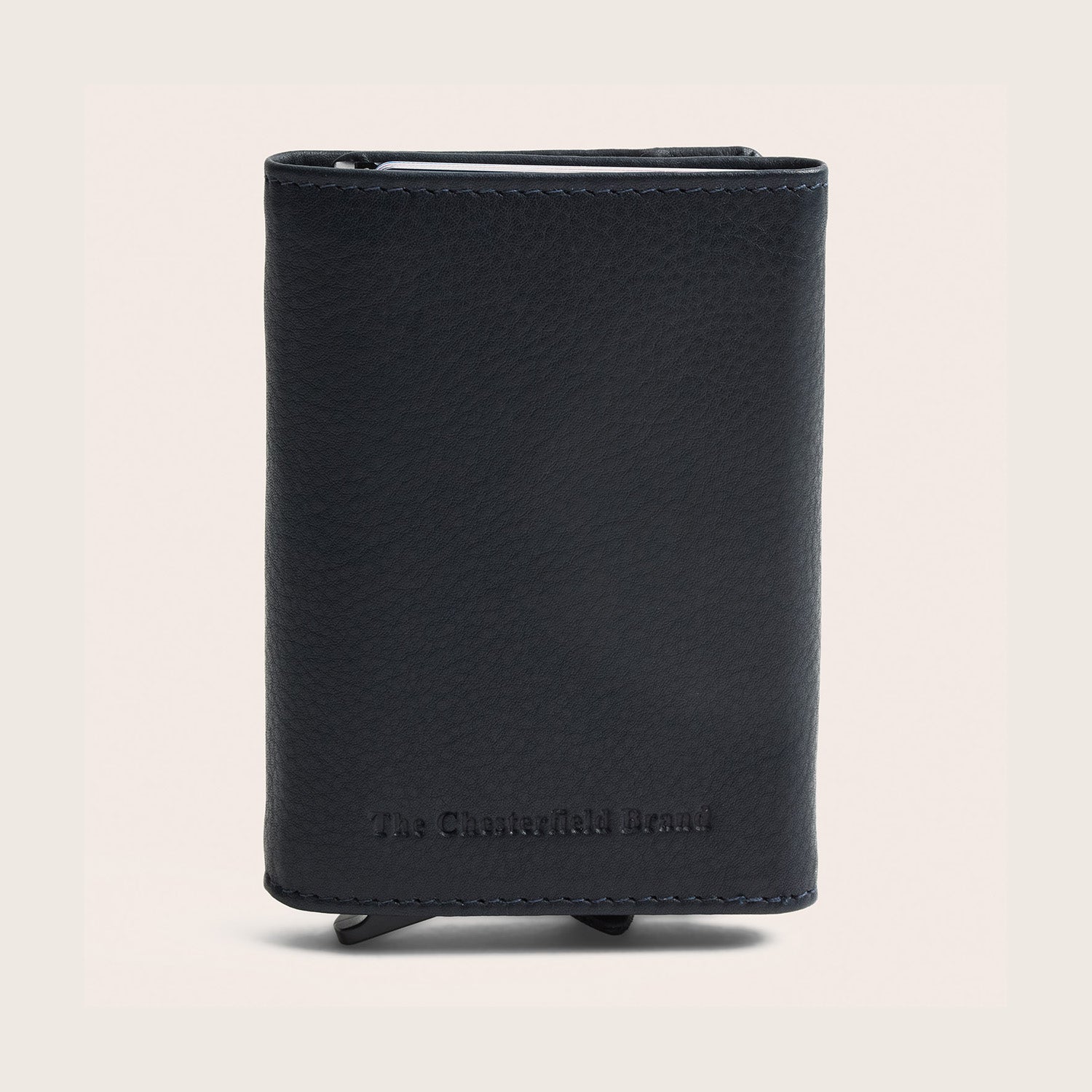 Leather Card Holder Navy Junia