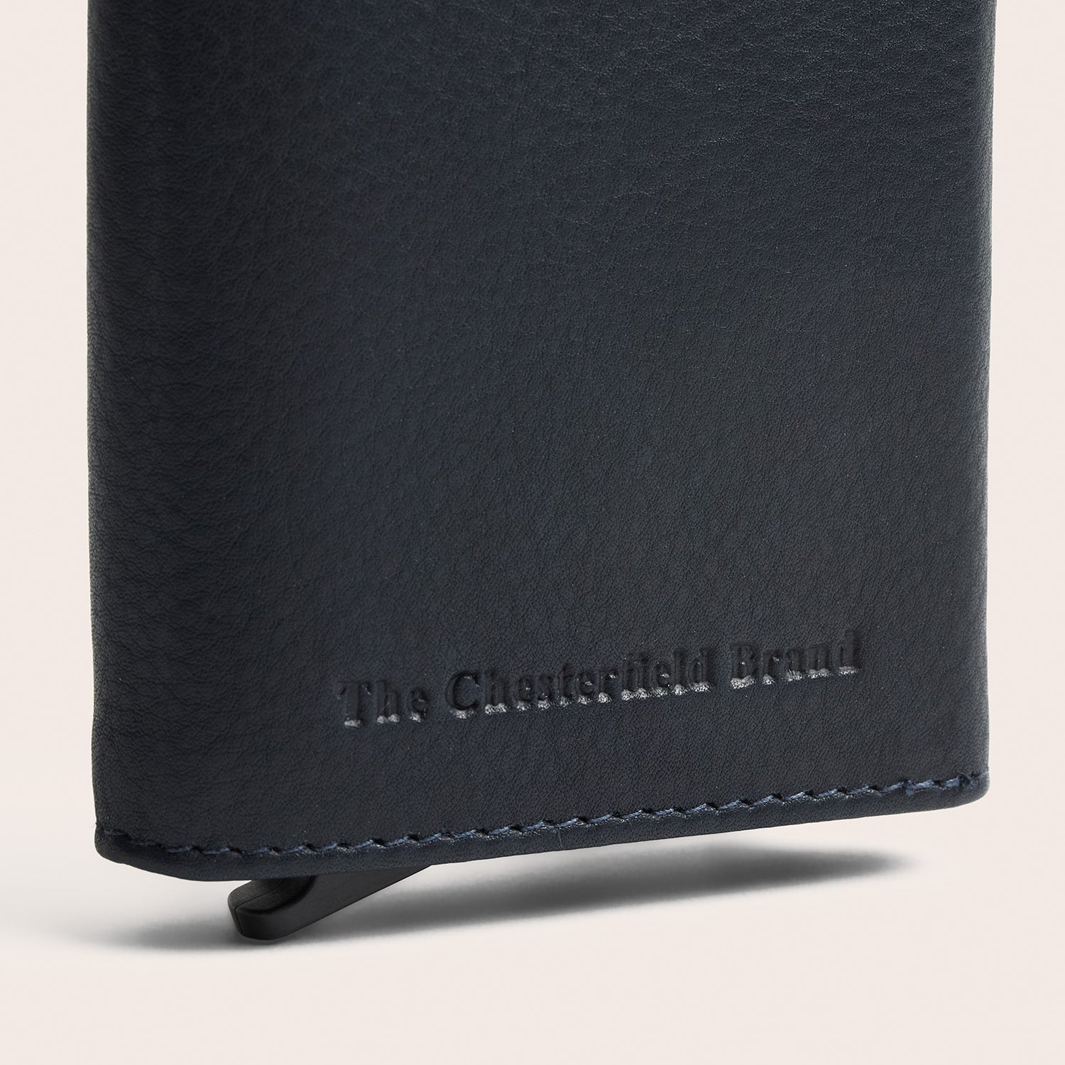 Leather Card Holder Navy Junia