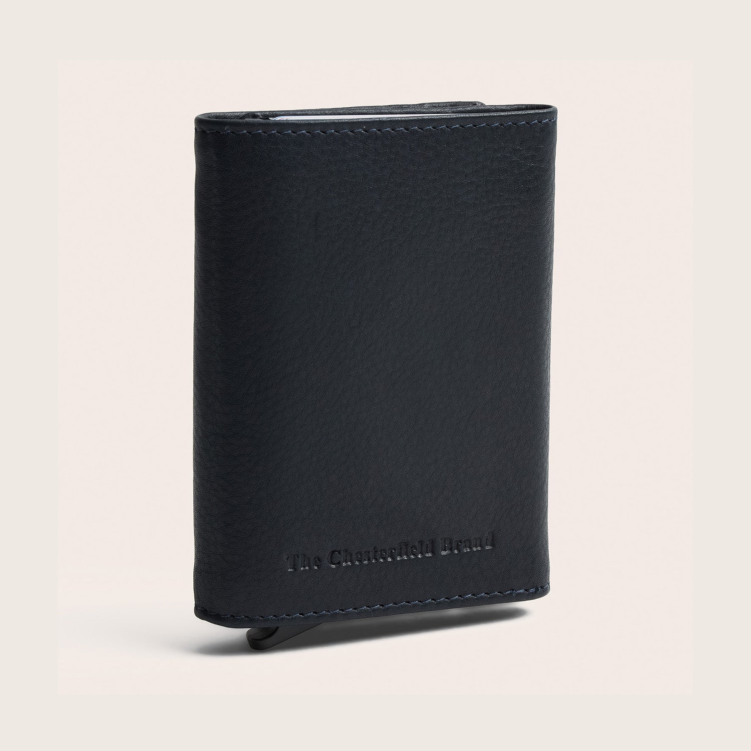 Leather Card Holder Navy Junia