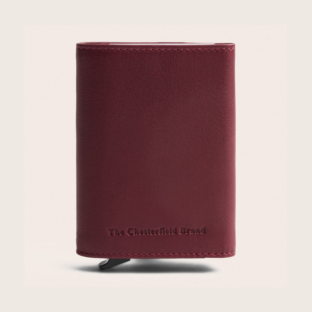 Leather Card Holder Berry Junia