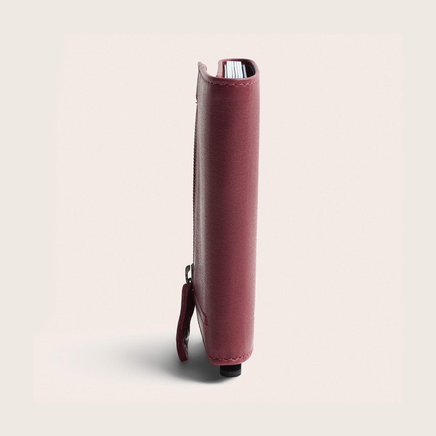 Leather Card Holder Berry Junia