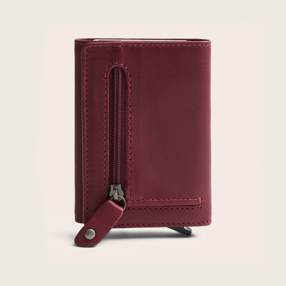 Leather Card Holder Berry Junia