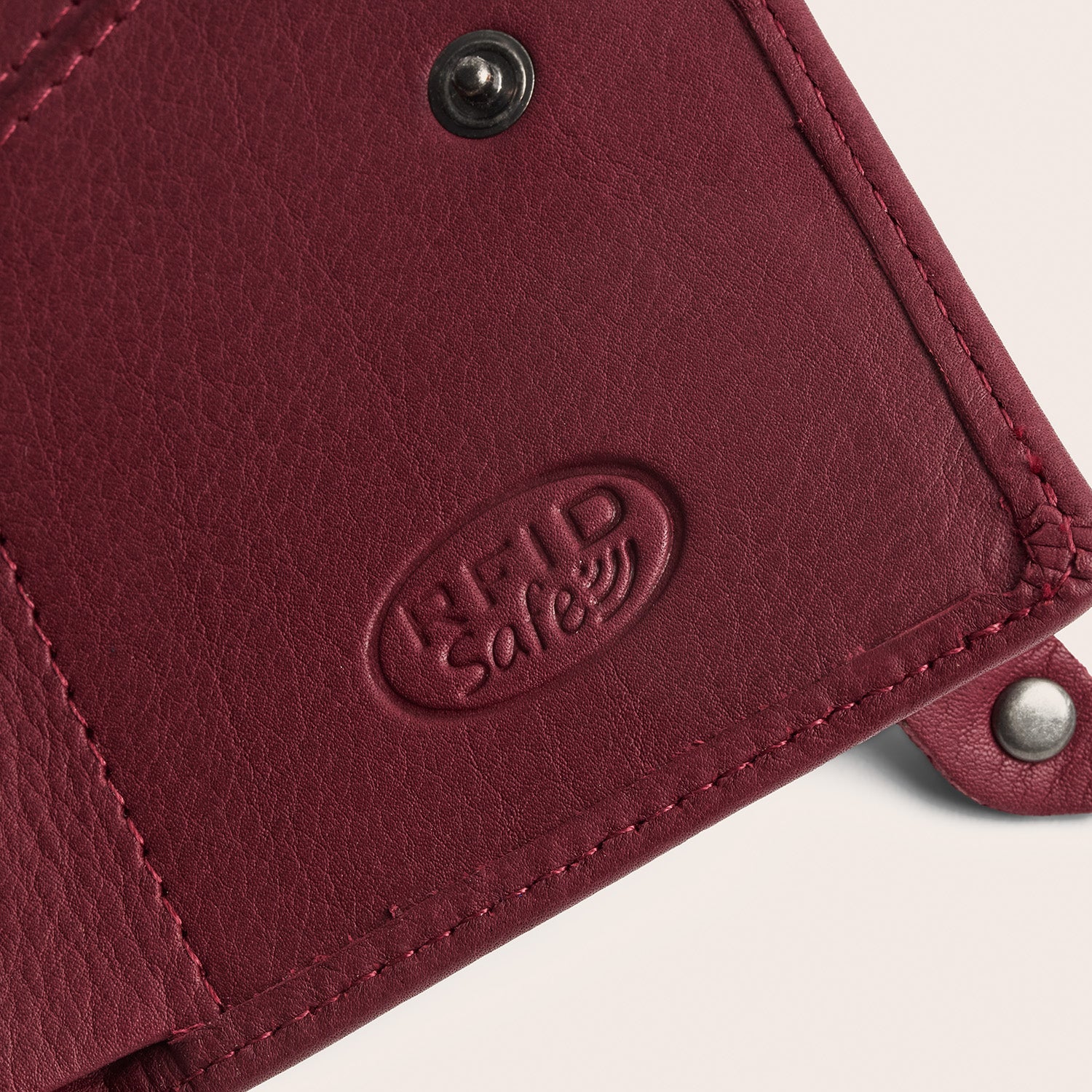 Leather Card Holder Berry Junia